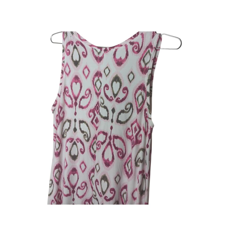 Fresh Produce Pink Abstract Print Sleeveless Maxi Dress L Made in USA - Picture 12 of 12